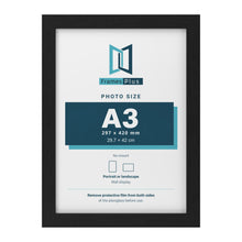 Black picture frame for an A3 photo
