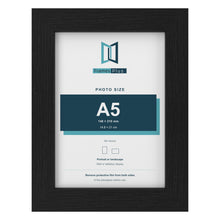 Black picture frame for an A5 photo