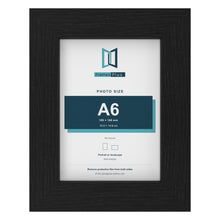 Black picture frame for an A6 photo