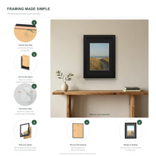 How to put a photo in a Black frame with a black mount in six steps