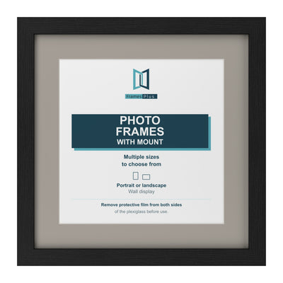 Classic Range Black Picture, Photo & Poster Frame with Dawn Grey Mount