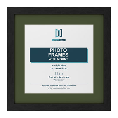Classic Range Black Picture, Photo & Poster Frame with Green Mount