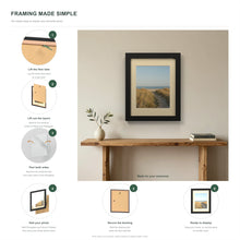 How to put a photo in a Black frame with an ivory mount in six steps