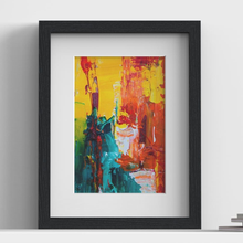 Blok Range Black picture frame with white mount, close view