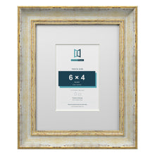 Cassis Cream 10 x 8 inch picture frame with a white mount for a 6 x 4 inch photo
