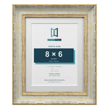 Cassis Cream 10 x 8 inch picture frame with a white mount for an 8 x 6 inch photo