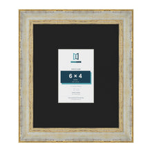 Cassis Cream 12 x 10 inch picture frame with a black mount for a 6 x 4 inch photo