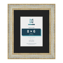 Cassis Cream 12 x 10 inch picture frame with a black mount for an 8 x 6 inch photo