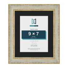 Cassis Cream 12 x 10 inch picture frame with a black mount for a 9 x 7 inch photo
