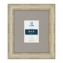 Cassis Cream 12 x 10 inch picture frame with a dawn grey mount for a 6 x 4 inch photo