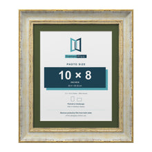 Cassis Cream 12 x 10 inch picture frame with a green mount for a 10 x 8 inch photo