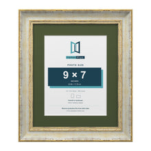Cassis Cream 12 x 10 inch picture frame with a green mount for a 9 x 7 inch photo
