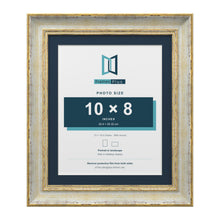 Cassis Cream 12 x 10 inch picture frame with a pacific blue mount for a 10 x 8 inch photo