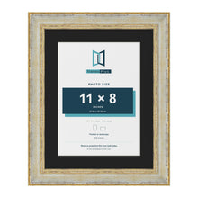 Cassis Cream 14 x 11 inch picture frame with a black mount for an 11 x 8 inch photo