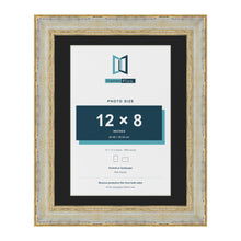 Cassis Cream 14 x 11 inch picture frame with a black mount for a 12 x 8 inch photo