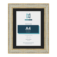 Cassis Cream 14 x 11 inch picture frame with a black mount for an A4 photo