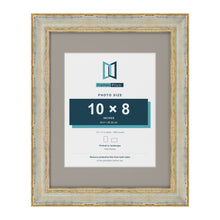 Cassis Cream 14 x 11 inch picture frame with a dawn grey mount for a 10 x 8 inch photo