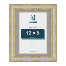 Cassis Cream 14 x 11 inch picture frame with a dawn grey mount for a 12 x 8 inch photo