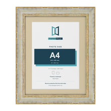 Cassis Cream 14 x 11 inch picture frame with an ivory mount for an A4 photo