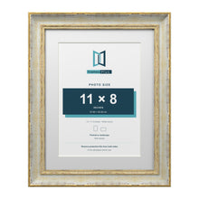 Cassis Cream 14 x 11 inch picture frame with a white mount for an 11 x 8 inch photo