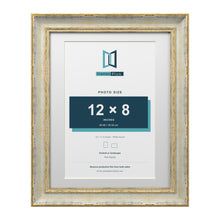 Cassis Cream 14 x 11 inch picture frame with a white mount for a 12 x 8 inch photo