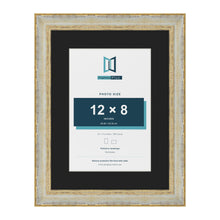 Cassis Cream 16 x 12 inch picture frame with a black mount for a 12 x 8 inch photo