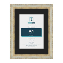 Cassis Cream 16 x 12 inch picture frame with a black mount for an A4 photo