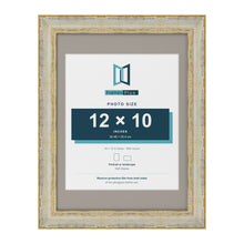Cassis Cream 16 x 12 inch picture frame with a dawn grey mount for a 12 x 10 inch photo