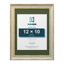 Cassis Cream 16 x 12 inch picture frame with a green mount for a 12 x 10 inch photo