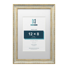 Cassis Cream 18 x 12 inch picture frame with a white mount for a 12 x 8 inch photo