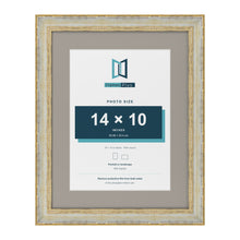 Cassis Cream 18 x 14 inch picture frame with a dawn grey mount for a 14 x 10 inch photo