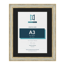 Cassis Cream 20 x 16 inch picture frame with a black mount for an A3 photo
