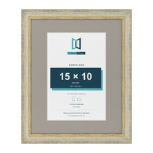 Cassis Cream 20 x 16 inch picture frame with a dawn grey mount for a 15 x 10 inch photo