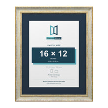 Cassis Cream 20 x 16 inch picture frame with a pacific blue mount for a 16 x 12 inch photo