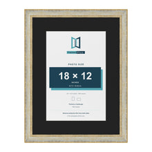 Cassis Cream 24 x 18 inch picture frame with a black mount for an 18 x 12 inch photo