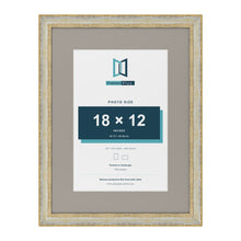 Cassis Cream 24 x 18 inch picture frame with a dawn grey mount for an 18 x 12 inch photo