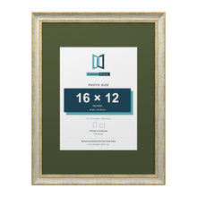 Cassis Cream 24 x 18 inch picture frame with a green mount for a 16 x 12 inch photo