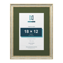 Cassis Cream 24 x 18 inch picture frame with a green mount for an 18 x 12 inch photo