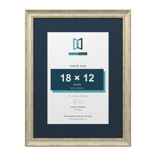 Cassis Cream 24 x 18 inch picture frame with a pacific blue mount for an 18 x 12 inch photo