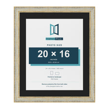 Cassis Cream 24 x 20 inch picture frame with a black mount for a 20 x 16 inch photo