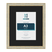 Cassis Cream 24 x 20 inch picture frame with a black mount for an A3 photo