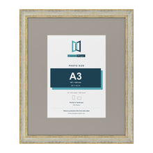 Cassis Cream 24 x 20 inch picture frame with a dawn grey mount for an A3 photo