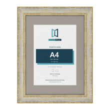 Cassis Cream 40 x 30 cm picture frame with a dawn grey mount for an A4 photo