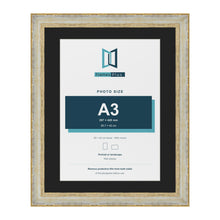 Cassis Cream 50 x 40 cm picture frame with a black mount for an A3 photo