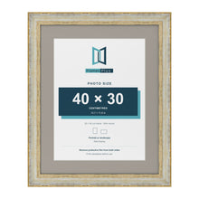 Cassis Cream 50 x 40 cm picture frame with a dawn grey mount for a 40 x 30 cm photo