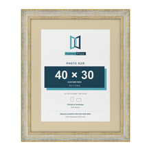 Cassis Cream 50 x 40 cm picture frame with an ivory mount for a 40 x 30 cm photo