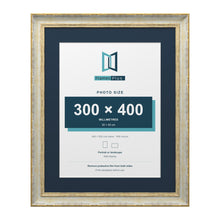 Cassis Cream 50 x 40 cm picture frame with a pacific blue mount for a 40 x 30 cm photo