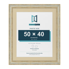 Cassis Cream 60 x 50 cm picture frame with an ivory mount for a 50 x 40 cm photo