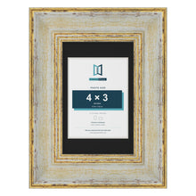 Cassis Cream 6 x 4 inch picture frame with a black mount for a 4 x 3 inch photo