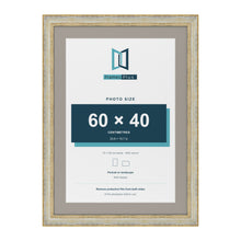 Cassis Cream 70 x 50 cm picture frame with a dawn grey mount for a 60 x 40 cm photo